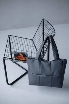 Многофункциональный шопер из экокожи с утеплителем MT.Style TOTE2 grafit - фото 2