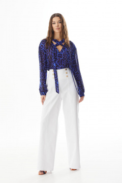 Блуза и брюки комплект на каждый день из текстиля Vesnaletto 3710 - фото 4