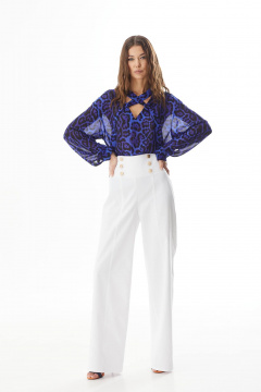 Блуза и брюки комплект на каждый день из текстиля Vesnaletto 3710 - фото 2