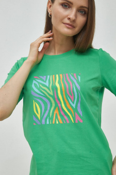 Летний зеленый джемпер Трикотаж с классическим вырезом Femme & Devur 30515 1.15F(170) - фото 3