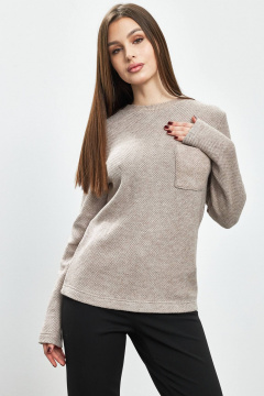 Джемпер из трикотажа бежевого цвета для повседневных образов Femme & Devur 30978 1.29F(164) - фото 1