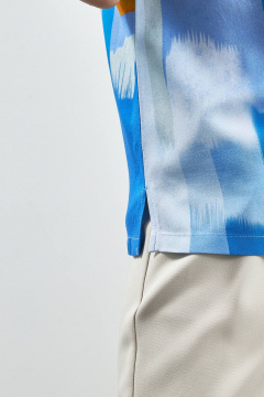 Стильная летняя блуза с принтом полуприлегающего кроя Femme & Devur 70304 2.73F(170) - фото 4