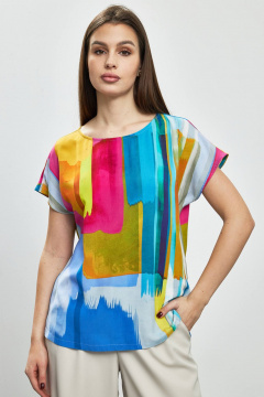 Стильная летняя блуза с принтом полуприлегающего кроя Femme & Devur 70304 2.73F(170) - фото 1
