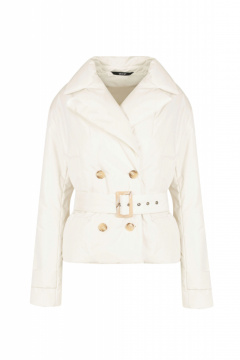 Куртка на каждый день из плащёвой ткани, белая, демисезон Elema 4-13027-1-164 молоко - фото 1