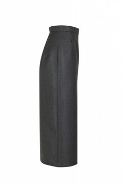 Юбка из текстиля, демисезонная, серая, стиль на каждый день Elema 4К-600-170 серый - фото 2