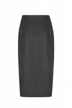 Юбка из текстиля, демисезонная, серая, стиль на каждый день Elema 4К-600-170 серый - фото 3