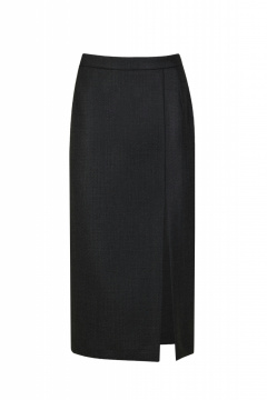 Юбка из текстиля, демисезонная, чёрная, для повседневной носки Elema 4К-600-170 чёрный - фото 1