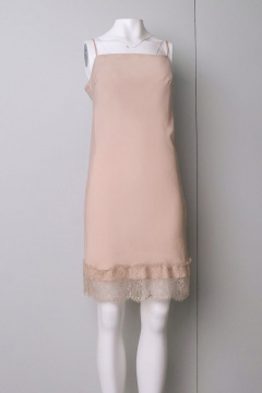 Платье нарядное бежевое кружевное из текстиля BURVIN 6673-81 1 - фото 1