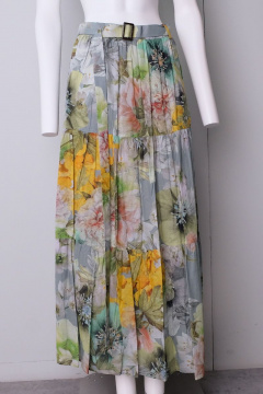 Мультиколор шифоновая юбка, нарядная, круглый год BURVIN 6913-21 - фото 1