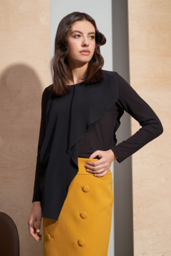 юбка на каждый день желтая из текстиля BURVIN 7058-21 - фото 2