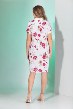 Платье-рубашка из льняной ткани с карманами и разрезами Angelina & Сo 358 - фото 4