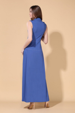 Платье из вискозы без рукавов с кокеткой и складками DOGGI 3651 - фото 2