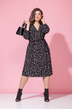 Платье на запах из струящейся вискозы с принтом Anna Majewska 1374 - фото 2