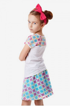 Юбка из сетчатого полотна трапециевидного силуэта Bell Bimbo 180081 св.бирюза - фото 1