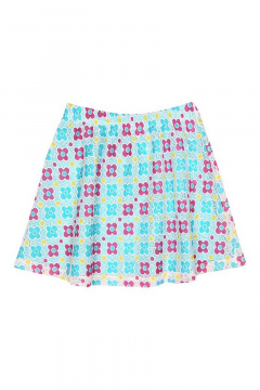 Юбка из сетчатого полотна трапециевидного силуэта Bell Bimbo 180081 св.бирюза - фото 2