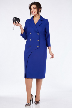 Платье в стиле жакета с двубортной застежкой в демисезон Matini 3.1677 василек - фото 1
