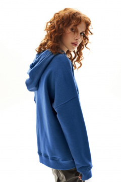 Оверсайз блузон с капюшоном и брюки с карманами Golden Valley 6523 синий - фото 3