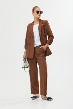 Брюки, жакет Твой имидж 1584 шоколад - фото 5