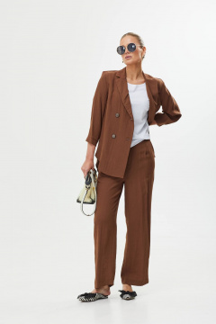 Брюки, жакет Твой имидж 1584 шоколад - фото 3