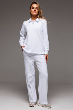 Двухцветный костюм с воротником поло и стрелками GO F3063/01-01 - фото 2