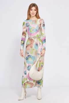 Платье EOLA 2578 бежевый в цветы - фото 2