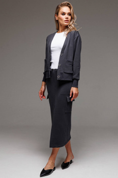 Костюм юбка и кардиган из трикотажа для делового образа GO F7067/30-03 - фото 2
