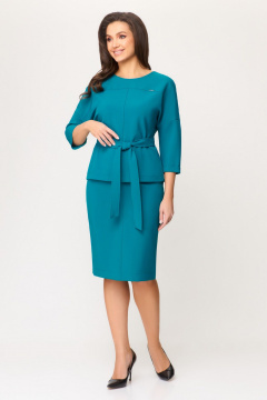 Блуза и юбка из текстиля, легкий повседневный комплект DaLi 3639к бирюза - фото 1