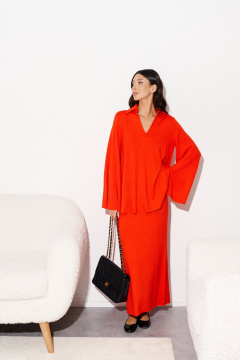 Юбка приталенного силуэта из трикотажа с поясом ANNETE A1163 - фото 1