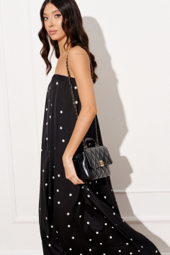 Платье с гороховым принтом из текстиля ANNETE A3504 - фото 3