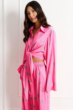 Демисезонные брюки и рубашка из атласа и текстиля ANNETE A4192 - фото 2