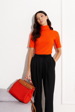 Джемпер прилегающего силуэта из трикотажа для демисезона ANNETE A817 - фото 2