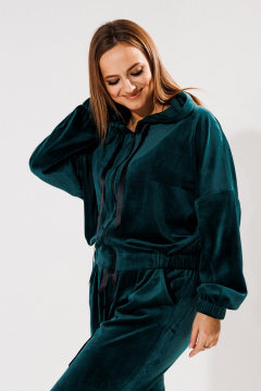 Брюки, толстовка Anelli 1305 изумруд - фото 4