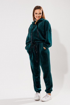 Брюки, толстовка Anelli 1305 изумруд - фото 1