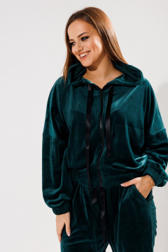 Брюки, толстовка Anelli 1305 изумруд - фото 2