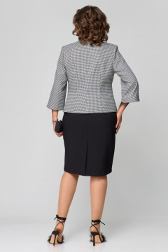 Демисезонный двухпредметный комплект: жакет и платье из текстиля Орхидея 1376 - фото 5