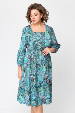 Платье Х-образный силуэт из вискозы с поясом Swallow 711 - фото 5