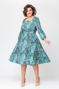 Платье Х-образный силуэт из вискозы с поясом Swallow 711 - фото 2