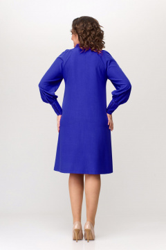 Элегантное платье А-силуэта с бантом из текстиля Bonna Image 897 василек - фото 2