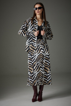 Блуза с открытыми плечами и юбка расклешенная на подкладке N.O.W. 1392 - фото 4