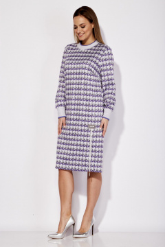 Платье прямого силуэта с нагрудными вытачками TAiER 1247 лаванда - фото 5