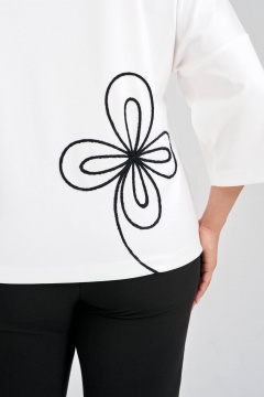 Джемпер свободного силуэта из мягкого трикотажа с вышивкой IVA 1578 - фото 4