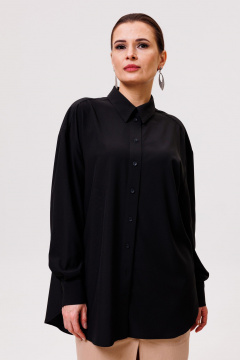 Рубашка деловая приталенная большого объема ANIDEN 32-1 черный - фото 4