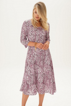 Платье с рельефами и короткими рукавами из текстильной ткани Urs 23-123-2 - фото 3