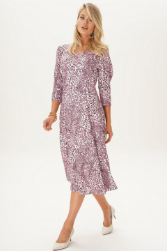 Платье с рельефами и короткими рукавами из текстильной ткани Urs 23-123-2 - фото 2