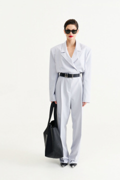 Демисезонный серый жакет классический стиль MUA 50-413-j - фото 3