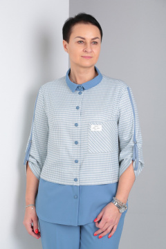 Блуза, брюки ZigzagStyle 455 голубой - фото 2