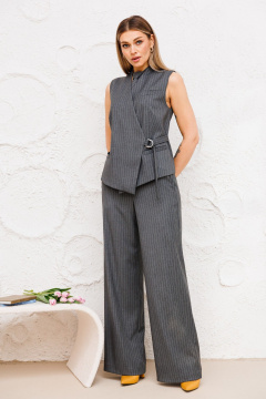 Костюм женский из текстиля, жилет и брюки с галстуком Amberа Style 2059 - фото 3