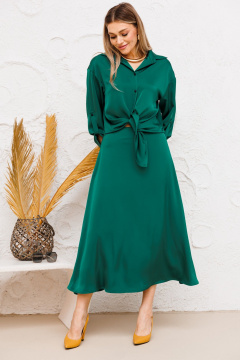 Рубашка свободного кроя из текстиля и юбка в стиле на каждый день Amberа Style 2061 - фото 2