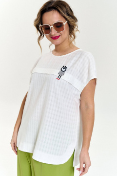 Комплект из блузона и брюк палаццо для офиса и повседневной носки SOVA 11219 - фото 5