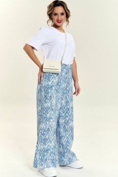 Палаццо брюки из тонкого джинса с карманами SOVA 11218 - фото 2